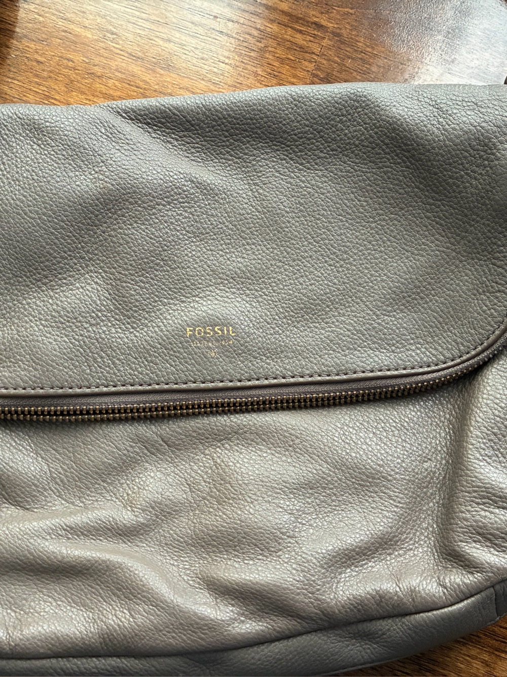 Fossil Gray Leather Crossbody Bag - Picture 4 of 16